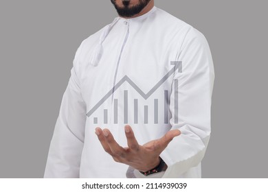 Omani Man And Growth Icon