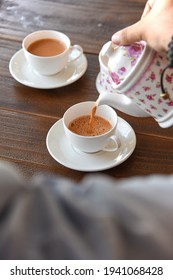 Omani Man Having Karak Tea