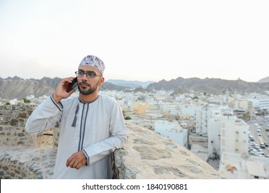 Omani Man On Phone Call