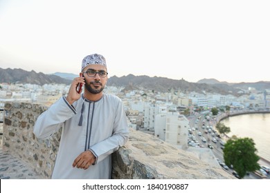 Omani Man On Phone Call