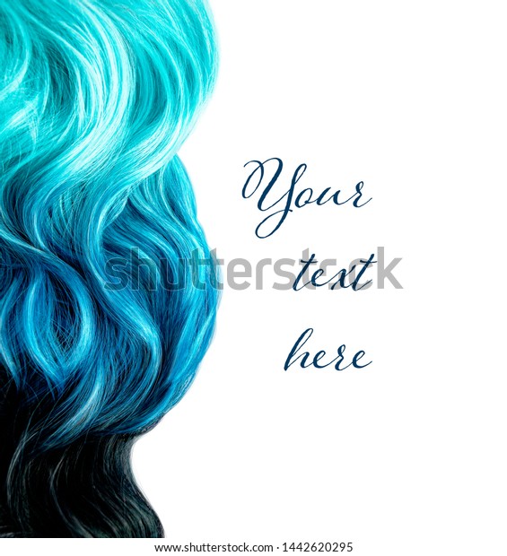 Ombre Hair Dying Turquoise Black Bright Stock Photo Edit Now