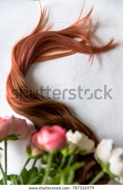 Ombre Hair Extensions On White Background Stock Photo Edit Now