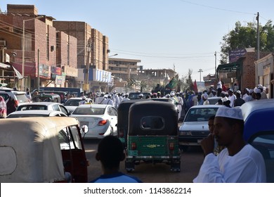 Omdurman, Sudan - November, 24, 2017: Street Life In The City