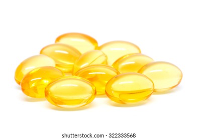 Omega 3 capsules for dieting concept on white background - Shutterstock ID 322333568