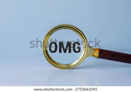 OMG! Embroidered Patch on a gray background