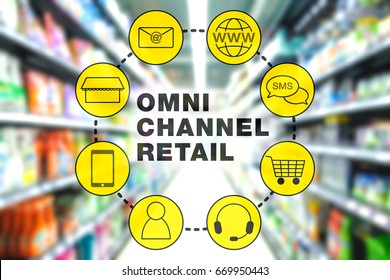 Omni Channel Retail Marketing Concept