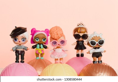 Omsk, Russia - February 03, 2019: Lol Surprise Dolls