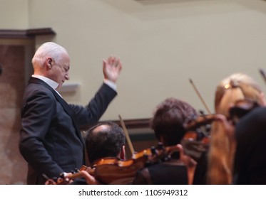 Omsk/Russia - June,1 2018: Vladimir Spivakov At A Concert