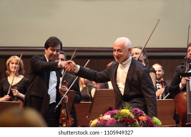 Omsk/Russia - June,1 2018: Vladimir Spivakov At A Concert