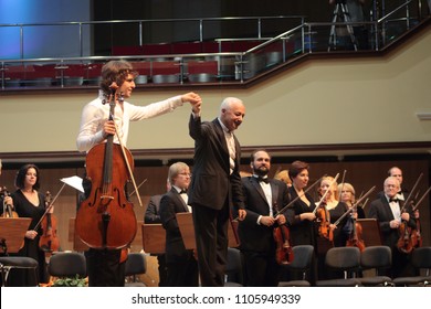 Omsk/Russia - June,1 2018: Vladimir Spivakov And Aleksandr Ramm At A Concert