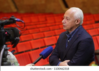 Omsk/Russia - May,10 2017: Vladimir Spivakov Giving Interview