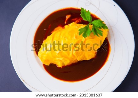 Omurice made with fluffy soft-boiled eggs

