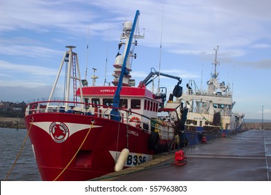 On 13 January 2017 these trawlers were berthed at Bangor Harbor In Northern Ireland as they took shelter from the strong gale that was blowing in the Irish sea and Belfast Lough