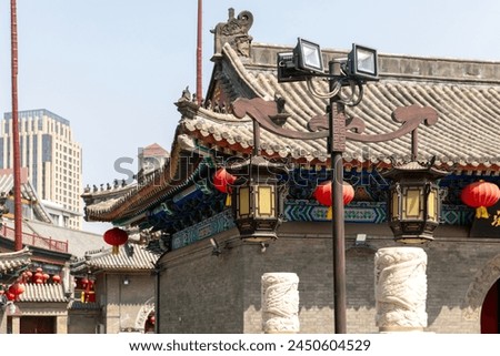 On April 17, 2024, the ancient cultural street in Tianjin, China was bustling with tourists from all over, enjoying the beautiful scenery of spring