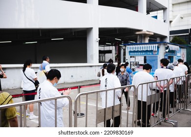 
On August 24, 2022, Shanghai, China, Queuing Up For Nucleic Acid Testing