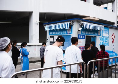 
On August 24, 2022, Shanghai, China, Queuing Up For Nucleic Acid Testing