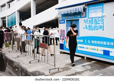 
On August 24, 2022, Shanghai, China, Queuing Up For Nucleic Acid Testing