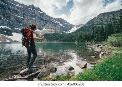 On the banks of the Wall Lake, Alberta, Canada - Shutterstock ID 416005288