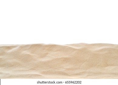 On The Beach - Sand Dune In Front Of A White Background - Clipping Path Included