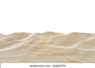 On the Beach - Sand dune in front of a white background - clipping path included