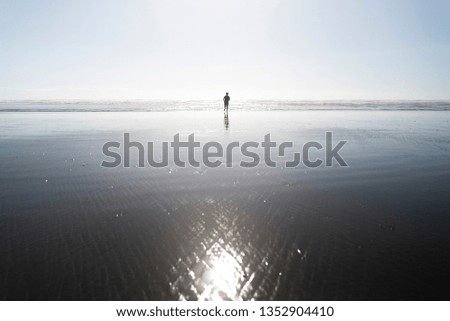 Similar – Image, Stock Photo …a family contemplates the sea