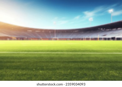 On the blurred background of the empty football field - Powered by Shutterstock