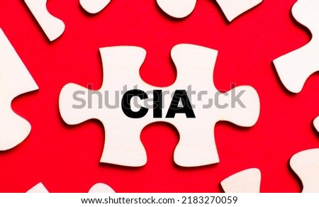 On a bright red background, white puzzles. In one of the pieces of the puzzle, the text CIA Certified Internal Auditor