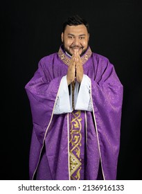 On December 15, 2021, A Young Priest Receives His Ordination And Exudes Resourcefulness In Front Of The Cameras In A Rehearsal Made While Trying On His New Attire, Santa Barbara, Pará, Brazil