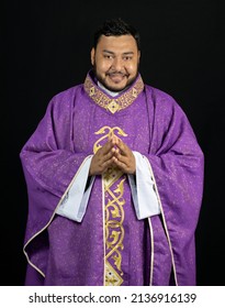 On December 15, 2021, A Young Priest Receives His Ordination And Exudes Resourcefulness In Front Of The Cameras In A Rehearsal Made While Trying On His New Attire, Santa Barbara, Pará, Brazil