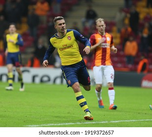 On December 9, 2014, In Istanbul Türk Telekom Arena Stadium, Galatasaray Football Team Lost To Arsenal Team 4-1 In The Champions League. Lukas Podolski Joy