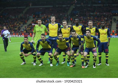 On December 9, 2014, In Istanbul Türk Telekom Arena Stadium, Galatasaray Football Team Lost To Arsenal Team 4-1 In The Champions League. Arsenal Football Team.