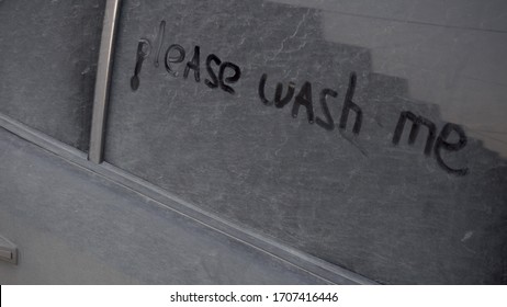 On A Dirty Car Is Written: 