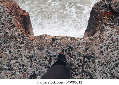 on the edge