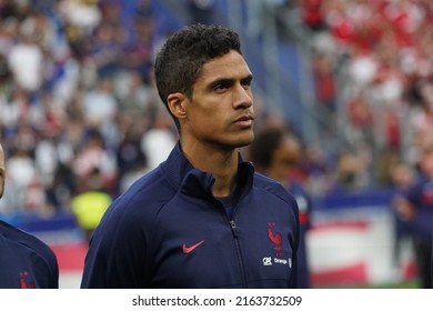 On June 03, 2022,  Raphaële Varane The French Player During The Nations League Football Match Between France Vs Denmark At The Stade De France