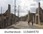 On June 10 - 1944  642 inhabitants of Oradour-sur-Glane in the southern France was killed by the German Gestapo and the village burned down. Burned out buildings still tell the story.