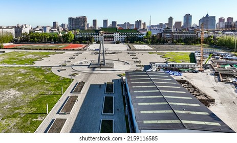El 7 de mayo de 2022, ciudad de Changchun, China, el paisaje de construcción urbana de la ciudad de Changchun, la plaza cultural.