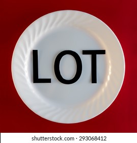 Lot On My Plate Red Background