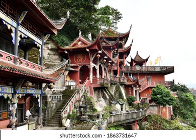 On November 23, 2020, Longquan Cave Taoist Temple In Shapingba District, Chongqing, China.