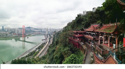 On November 23, 2020, Longquan Cave Taoist Temple In Shapingba District, Chongqing, China.