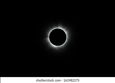 On November 3rd, 2013 the moon totally eclipsed the sun. The hybrid eclipse was seen in the Atlantic Ocean and over the African continent. - Powered by Shutterstock