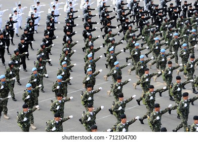 On October 1, 2013, Korean Army Special Forces Soldiers Have A Parade In A Commemoration Ceremony Held In Seoul Airport Runway Marking 65th Anniversary Of Republic Of Korea Armed Forces Day.