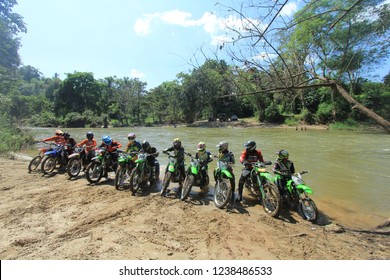On October 14, 2018, motorcycle riders joined together at Kanchanaburi, Thailand.
