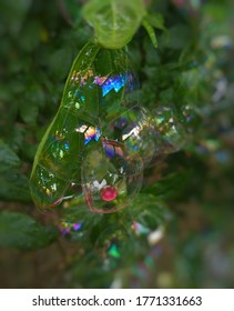 On a pant bubbles are panetret and glowing-Images