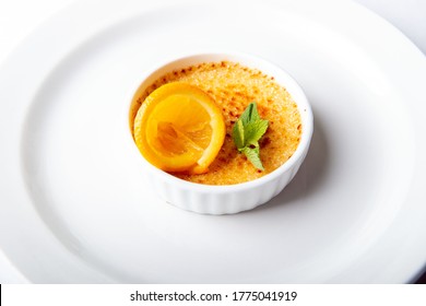 Crème Brûlée On A Plate