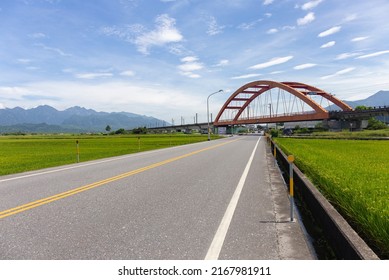 On the road to travel in summer. Letters With 客城二號橋 Means 
Iron Bridge No.2 of Hakka town