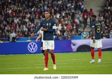 On Septembre 22, 2022,  Raphaël Varane  During The Nations League Football Match Between France Vs  Austria At The Stade De France.