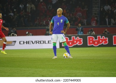 On Septembre 27, 2022,  Richarlison During The Amical Match Between Brésil Vs Tunisia At The Parc Des Princes.