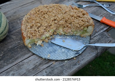 on the table is a cut cake