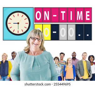 On Time Punctual Efficiency Organization Management Concept