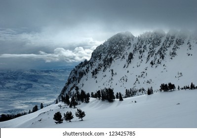 On The Top Of The World - Snow And Sky. Snowbasin Mountain, Utah